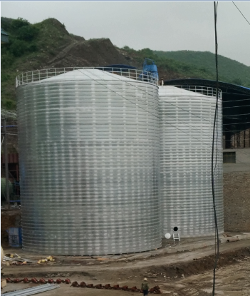 大安镇粮食钢板仓的安装全过程不用热焊接